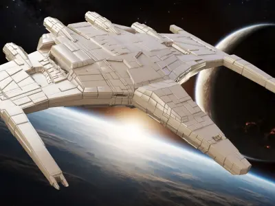 Star Ship Clay 3D model