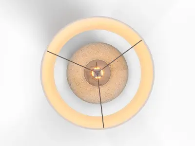 Corfu Cream Table Lamp Drum Shade 3D model