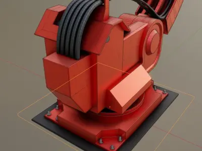 Industrial Robot Arm High-Poly Version 3D model