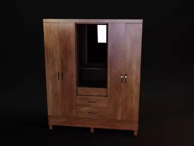 wardrobe Low-poly 3D model purchase