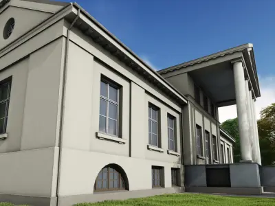 old manor Low-poly 3D model