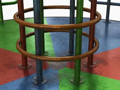 Merry-go-round carousel 06 3D model