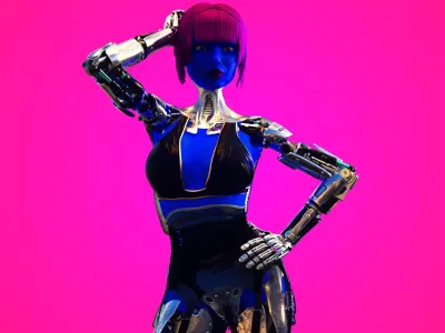 Robot Girl 3D model buy
