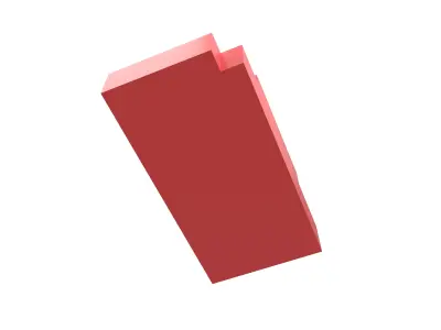Voxel Mouse v1 002 Low-poly 3D model