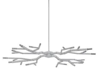 RAMEAU modern chandelier with branches hanging from ceiling 3D model