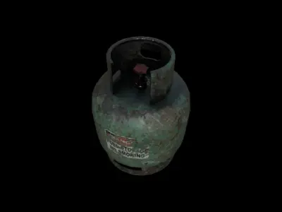 Gas Cylinder Pack Low-poly 3D model