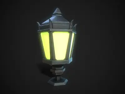 Stylized Lanterns Low-poly 3D model