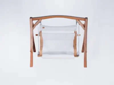 Low Poly Garden Swing - Outdoor Patio Seating Prop 3D model