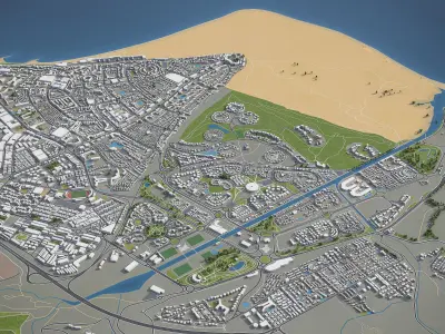 Maspalomas  Low-poly 3D model