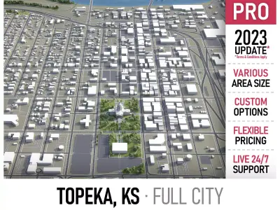 Topeka Low-poly 3D model