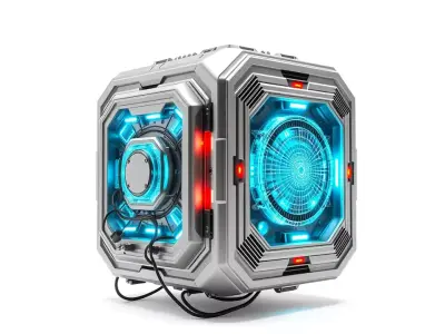 Futuristic SciFi Energy Cube Model Pack Low-poly 3D model purchase