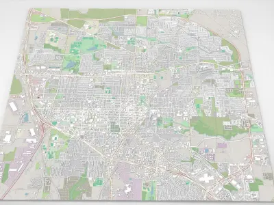 Cityscape Denton Texas USA 3D model