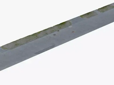 Suburbian Street Pavement Concrete Brick 3d Scanned 3D model