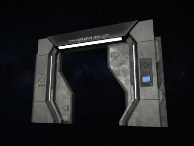Sci-Fi Door Version 1 Low-poly 3D model