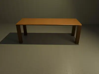 Modern Wooden Table - 3D Render 3D model