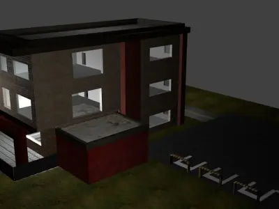Panel houses 3D model