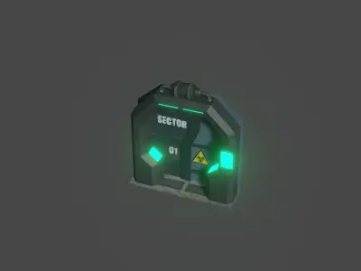 scifi door  3D model
