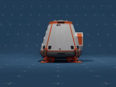 MARS SciFi Container Base 02 Low-poly 3D model
