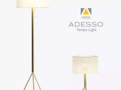 Adesso Tempo Floor and Table Lamp Low-poly 3D model