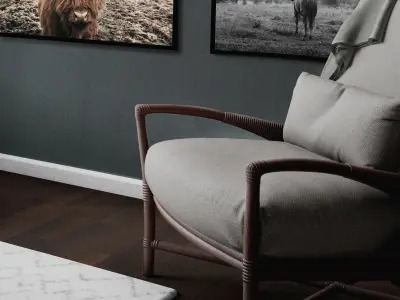 Cowboy Living Room 3D model