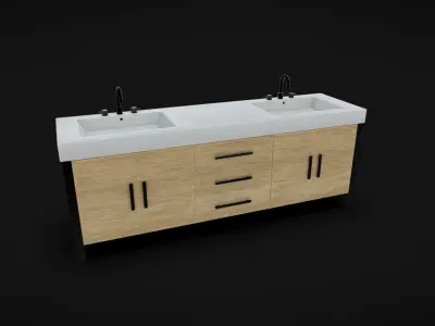Bathroom Sinks 02 Low-poly 3D model