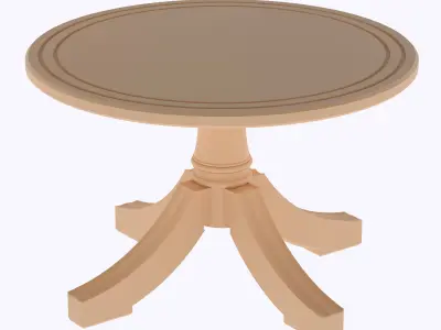 Oval shaped coffee table  3D print model