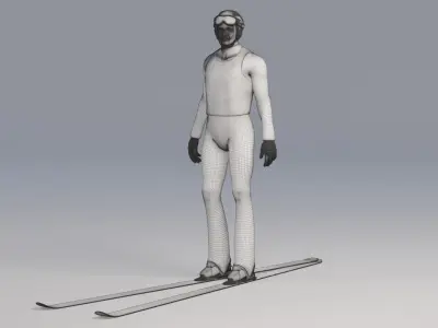  Male Ski Jumper Animated HQ Standard License 
