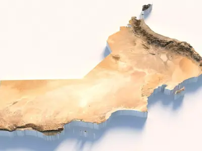 Oman Terrain Country 3D model