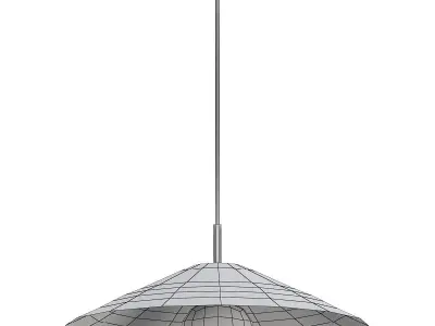 APOLLO modern pendant light in brass with glass ball 3D model