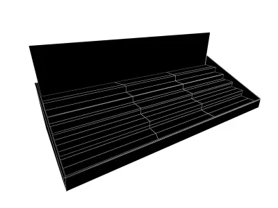 Product Display Stand Cardboard v3 003 Low-poly 3D model