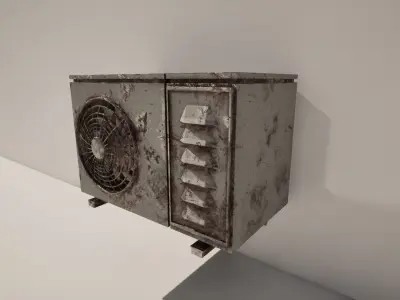 Air Conditioning Unit Low-poly 3D model