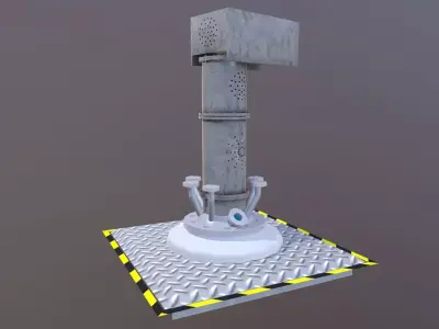 Sci-fi Vessel Low-poly 3D model