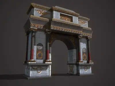 Roman Arch Low-poly 3D model