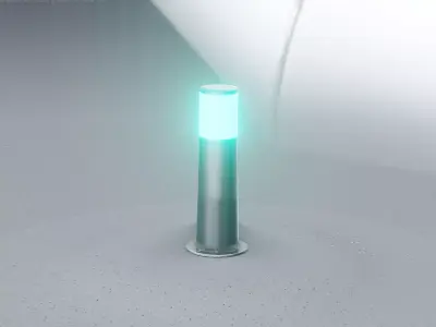 Low-Poly Basic Light Column 9 - Street Light Set-9 Low-poly 3D model