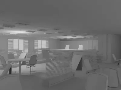 Bar Interior No Material 3D model