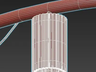 donna circular light fixture with shades 3D model
