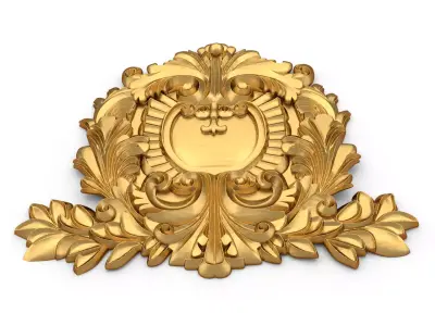 Cartouche classic decorative ornament cnc 3d printing stl 09 3D print model purchase
