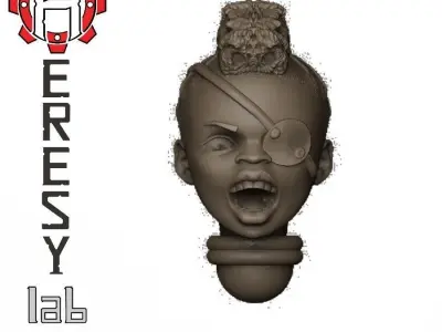 Heresylab - Female Sci-Fi heads for conversions SET 17 of 21 3D print model