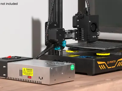  Mini 3D Printer with PSU Rigged Animated for Maya 