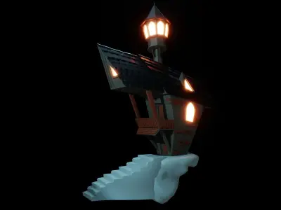 the house of jack squeleton Low-poly 3D model