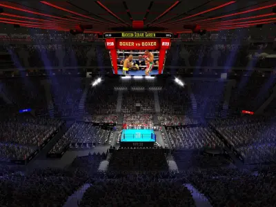  MSG Boxing Arena with Animated Audience (RT) 