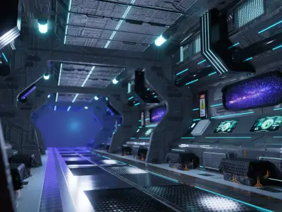 Sci-Fi Corridor 3D model order