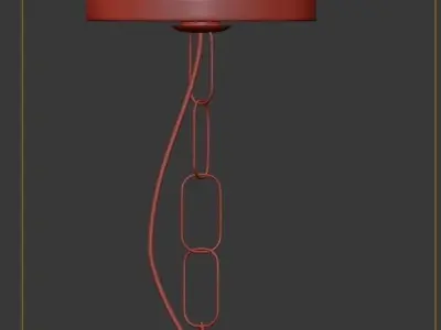 millennium gold crystal chandelier - 3D model