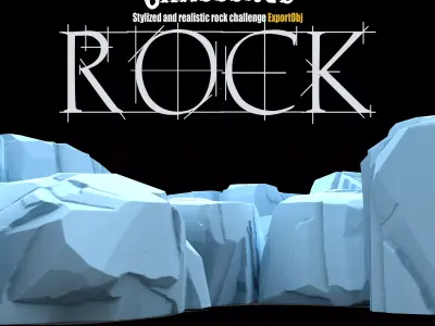 Iceberg 3D model two icebergs Low-poly 3D model