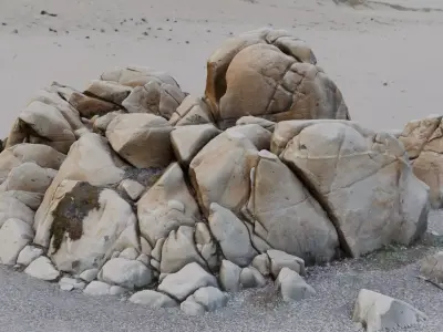 Beach Rock Eroded 3D model