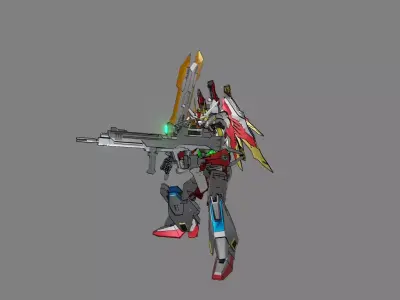 Attacker Gundam 17 A 3D model