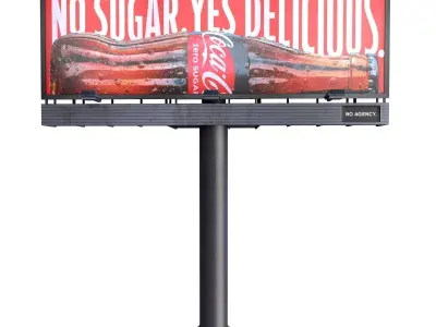 Advertising Metal Billboard Large Outdoor Adv 3D model