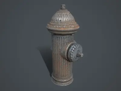 Fire Hydrant Low-poly 3D model