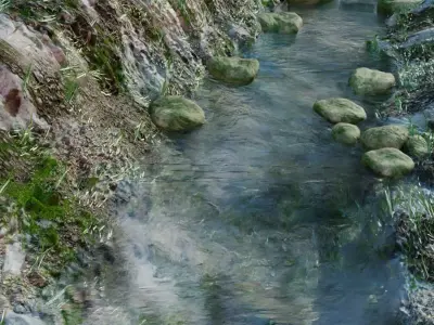 REALISTIC NATURE RIVER PROJECT  3D model
