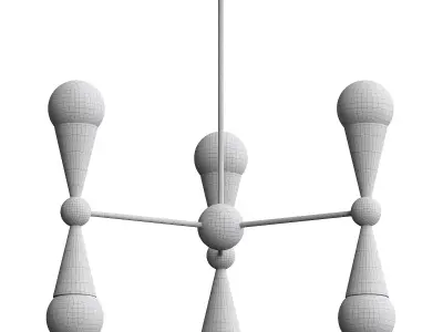  Caracas 3-Arm Chandelier 3D model